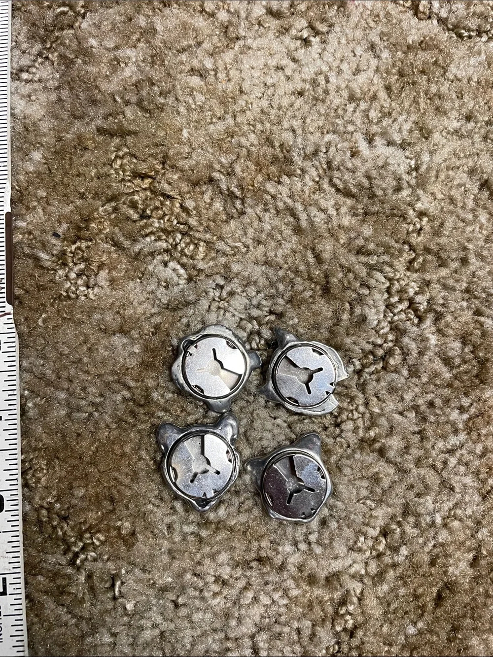 Vtg 4 Pewter Button Covers National Wildlife Federation Wild Cat Lion Couger